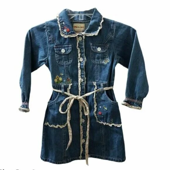 Mixed Brands Denim Skort Dress Size 6 Blue Liz Claiborne Kensie Toffee Apple - Picture 11 of 14